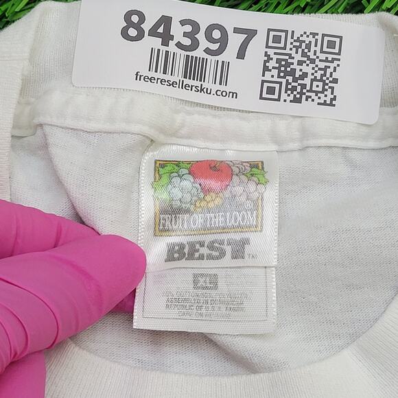 Vintage 90s Funny Deer Hunting Shirt Large 22x26 Crop USA - Picture 5 of 14